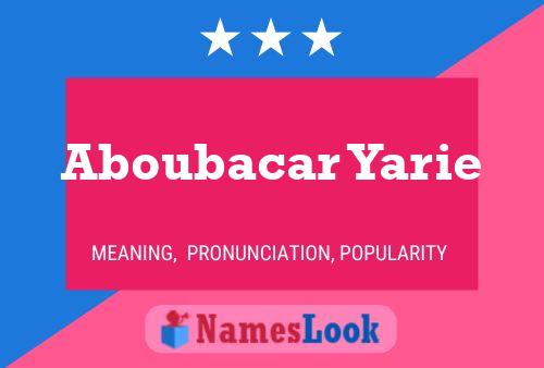 ملصق اسم Aboubacar Yarie