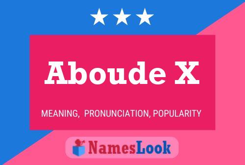 ملصق اسم Aboude X