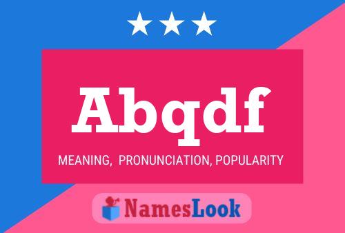 ملصق اسم Abqdf