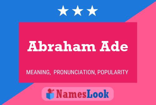 ملصق اسم Abraham Ade