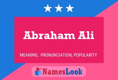 ملصق اسم Abraham Ali