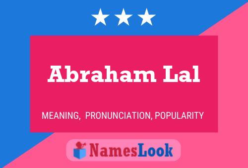 ملصق اسم Abraham Lal