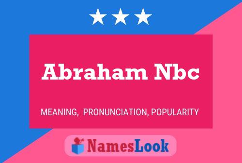 ملصق اسم Abraham Nbc