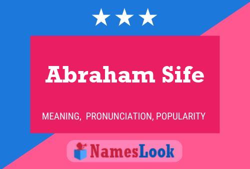 ملصق اسم Abraham Sife