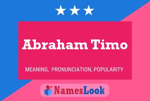 ملصق اسم Abraham Timo