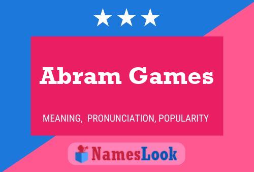 ملصق اسم Abram Games