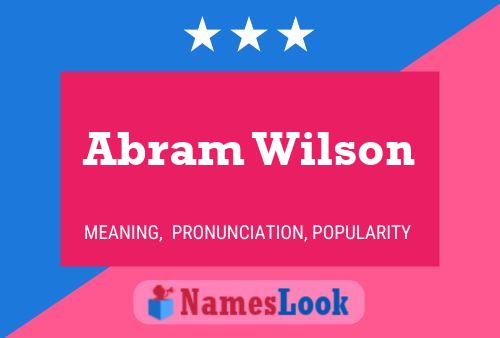 ملصق اسم Abram Wilson