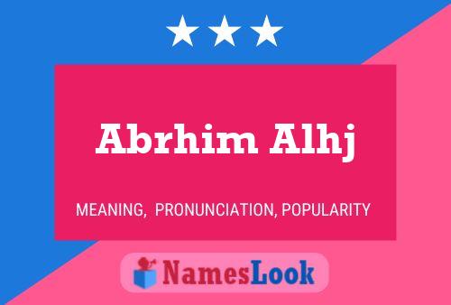 ملصق اسم Abrhim Alhj