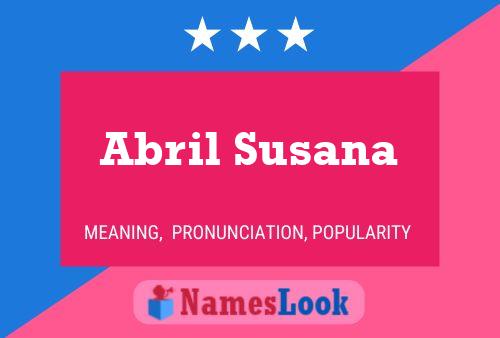 ملصق اسم Abril Susana