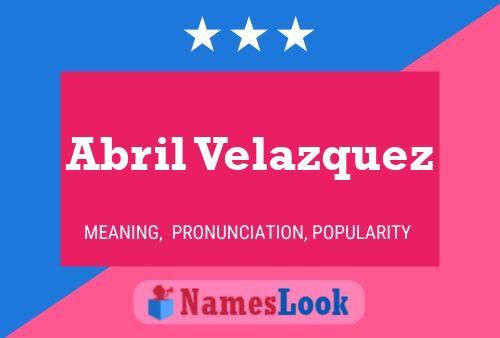 ملصق اسم Abril Velazquez