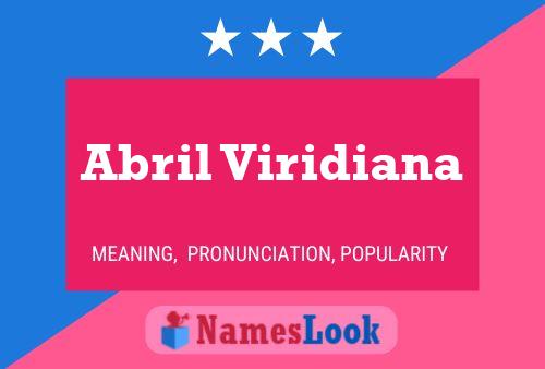 ملصق اسم Abril Viridiana