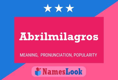 ملصق اسم Abrilmilagros