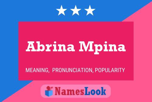 ملصق اسم Abrina Mpina