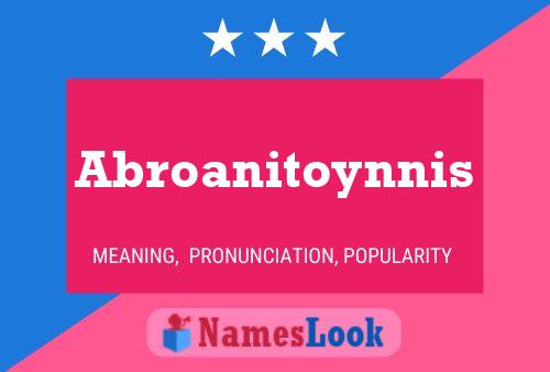 ملصق اسم Abroanitoynnis