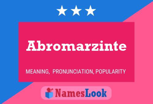 ملصق اسم Abromarzinte