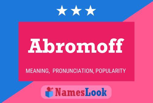 ملصق اسم Abromoff