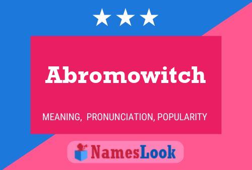 ملصق اسم Abromowitch