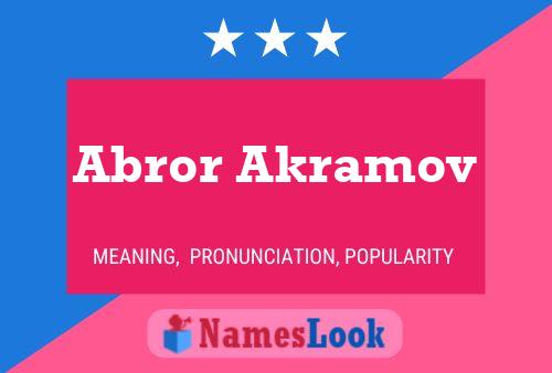 ملصق اسم Abror Akramov