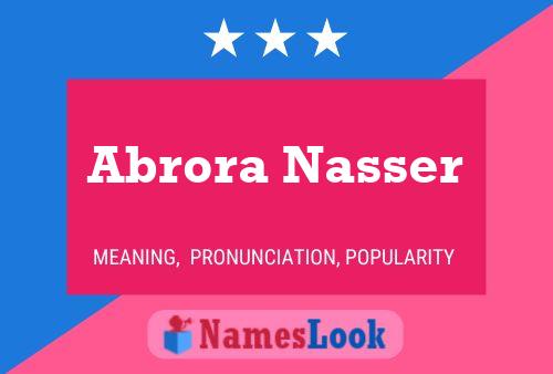 ملصق اسم Abrora Nasser