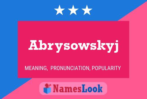 ملصق اسم Abrysowskyj