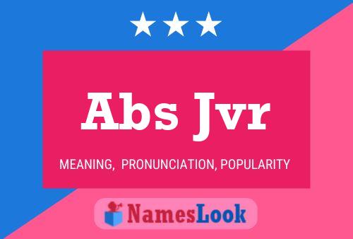 ملصق اسم Abs Jvr