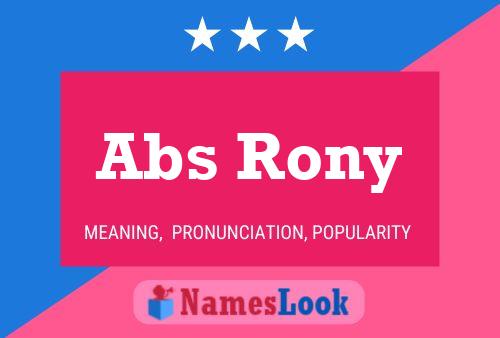 ملصق اسم Abs Rony