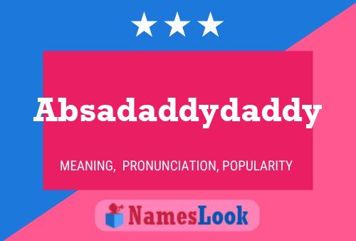 ملصق اسم Absadaddydaddy