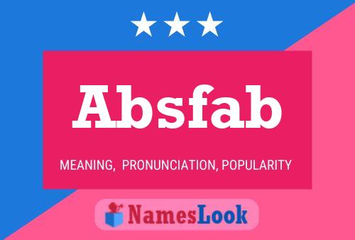 ملصق اسم Absfab