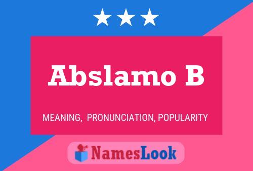 ملصق اسم Abslamo B