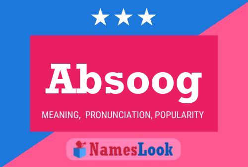 ملصق اسم Absoog