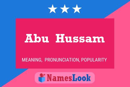 ملصق اسم Abu  Hussam