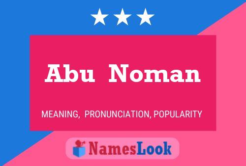 ملصق اسم Abu  Noman