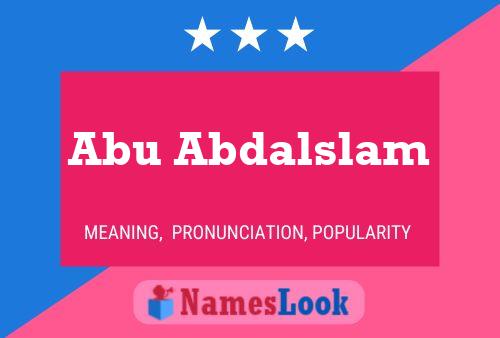 ملصق اسم Abu Abdalslam