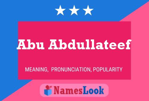 ملصق اسم Abu Abdullateef