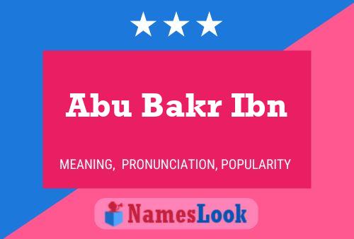 ملصق اسم Abu Bakr Ibn