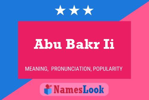 ملصق اسم Abu Bakr Ii