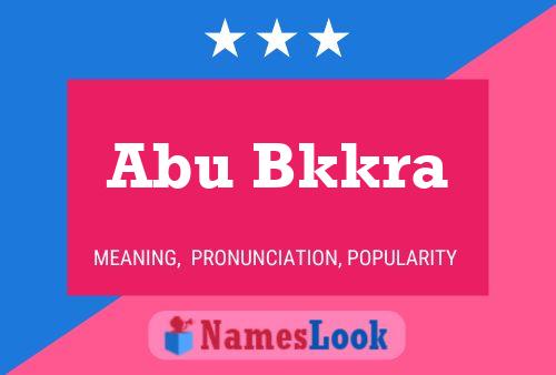 ملصق اسم Abu Bkkra