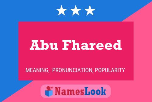 ملصق اسم Abu Fhareed