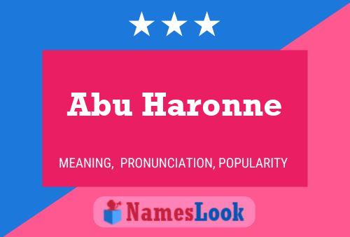 ملصق اسم Abu Haronne