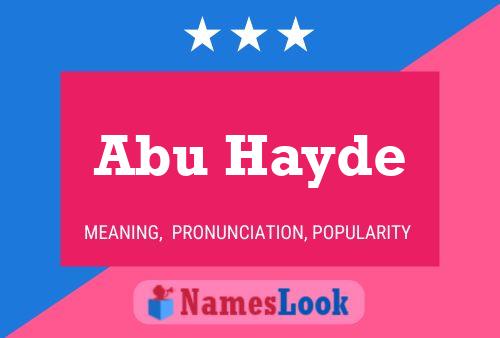 ملصق اسم Abu Hayde