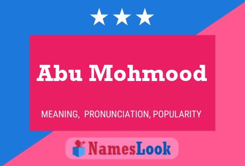 ملصق اسم Abu Mohmood