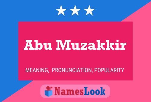 ملصق اسم Abu Muzakkir