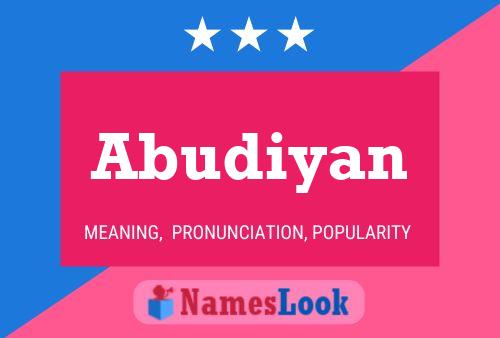 ملصق اسم Abudiyan