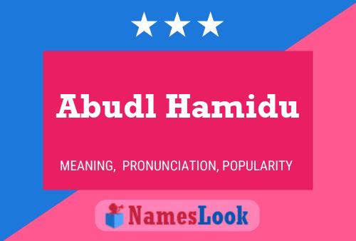 ملصق اسم Abudl Hamidu