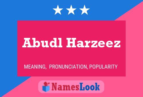 ملصق اسم Abudl Harzeez