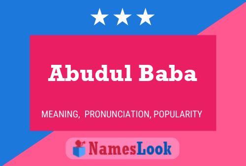 ملصق اسم Abudul Baba