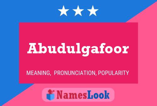 ملصق اسم Abudulgafoor