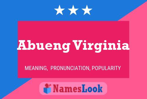 ملصق اسم Abueng Virginia