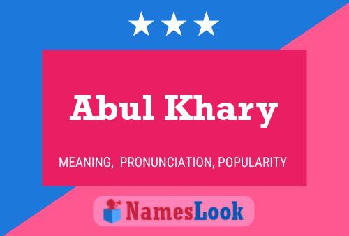 ملصق اسم Abul Khary