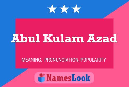 ملصق اسم Abul Kulam Azad